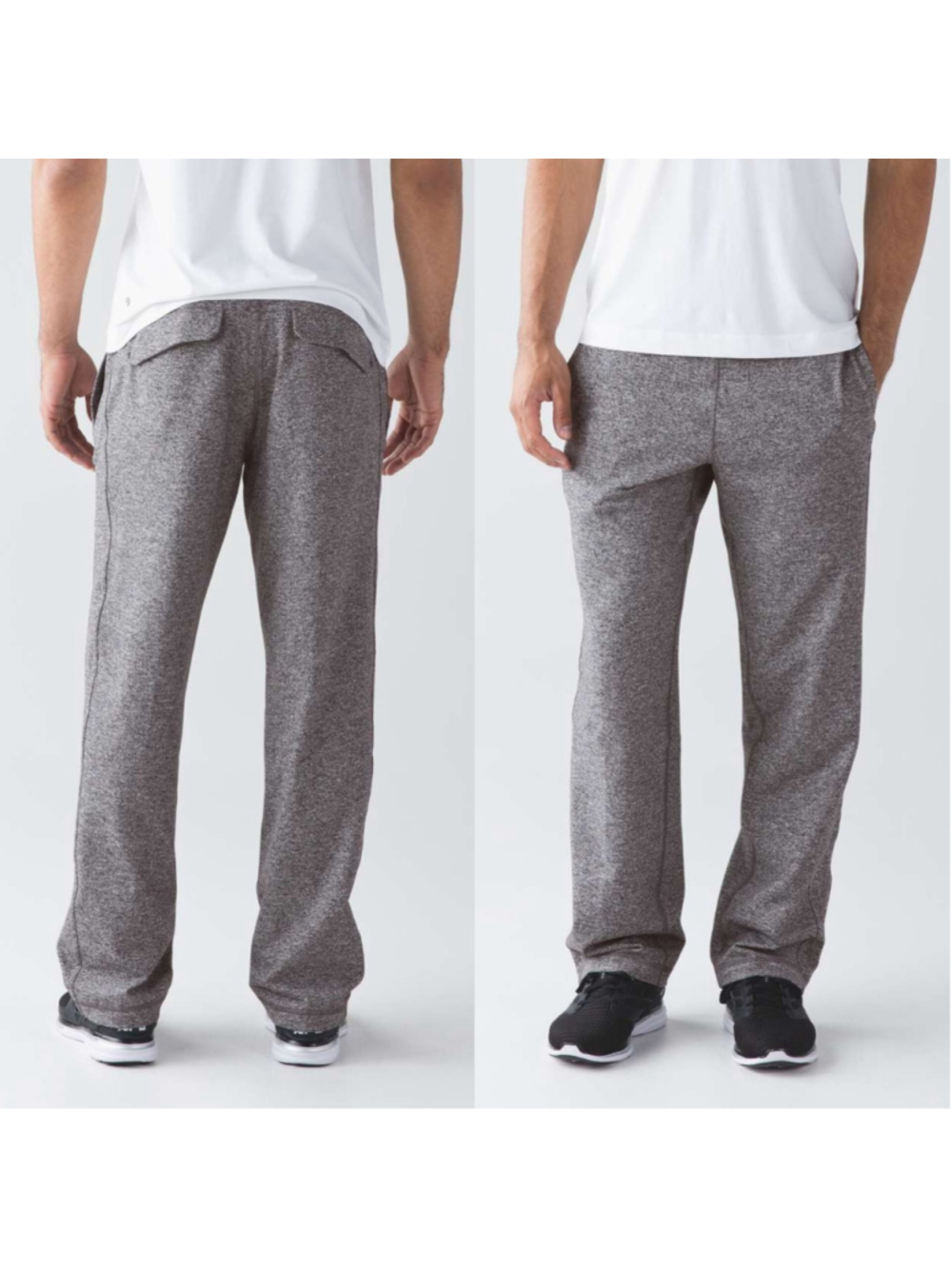 Lululemon Mens Kung Fu Pant 2.0 Sweatpants Large Heathered Black Workout Athleis